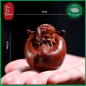 Tượng thần tài mini bằng gốm tử sa trang trí, decor phòng trà, bàn trà - Ảnh 5