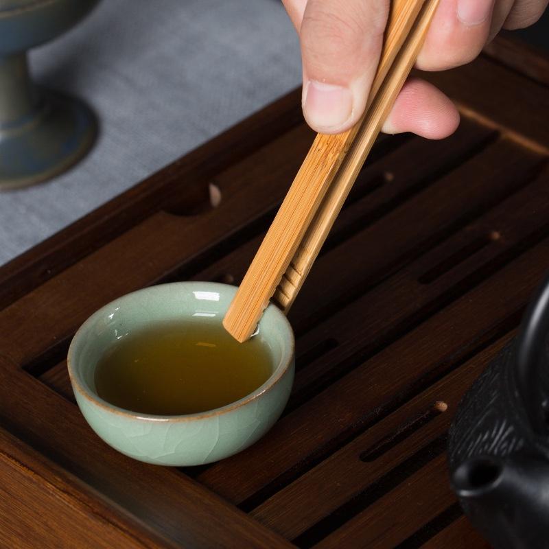 Kẹp gỗ gắp chén trà - Dụng cụ bàn trà - Ảnh 2
