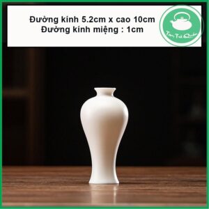 Bình sứ men ngọc mini cắm tiểu cảnh trang trí bàn trà - Ảnh 6
