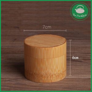Hộp gỗ tre đựng bột trà matcha - Ảnh 3