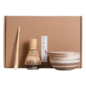 Bộ 4 dụng cụ pha trà matcha (HỌA TIẾT LOANG) - Ảnh 4