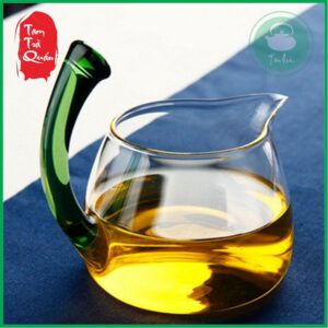 Tồng trà thủy tinh chịu nhiệt cán ngược 360ml ( xanh lục ) - Ảnh 3