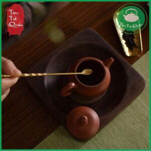Thìa xúc trà, gạt trà bằng đồng, chiều dài 15.7cm - Ảnh 3