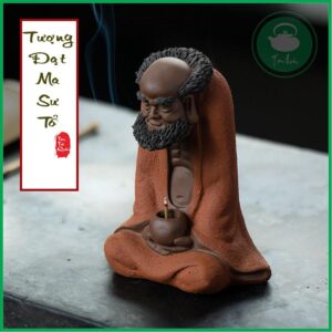 Tượng gốm Đạt Ma Sư Tổ cắm hương trầm