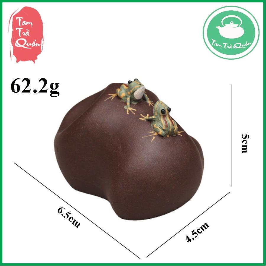 Cặp ếch gốm trâng trí bàn trà (phun nước khi rót nước nóng) - Ảnh 5