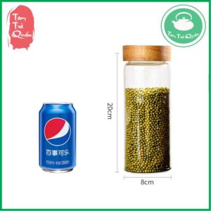 Hũ thủy tinh nắp ren vặn bảo quản đồ khô 850ml - Ảnh 3