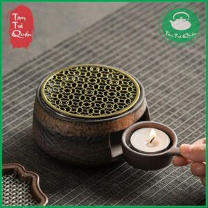 Bếp gốm mini đốt nến giữ ấm trà và sao trà | Dụng cụ bàn trà