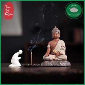Tượng gốm Phật tổ trang trí decor bàn trà - Ảnh 4