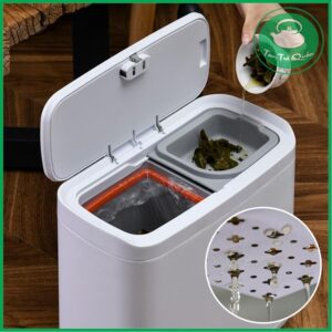 Thùng đựng nước thải bàn trà 2 ngăn (rác khô và nước) dung tích 12L
