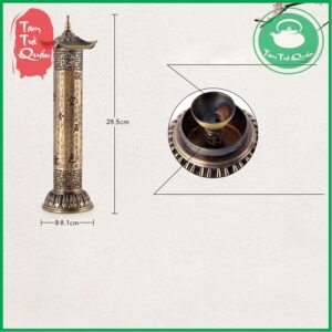 Lư đồng xông trầm tháp trụ khắc tâm kinh - Ảnh 4