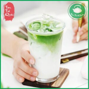Cốc thủy tinh pha matcha latte miệng loe 362ml