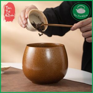 Bô gốm đổ cặn trà, nước trà thừa 1300ml [ MẪU MIỆNG THU]