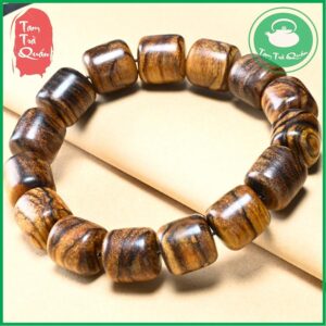 Vòng tay gỗ Hoa Kỳ Nam Trầm Hương Indonesia 15mm - Ảnh 5