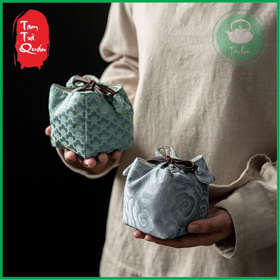 Tủi vải lụa đựng và bảo quản ấm trà, chén trà - Ảnh 5