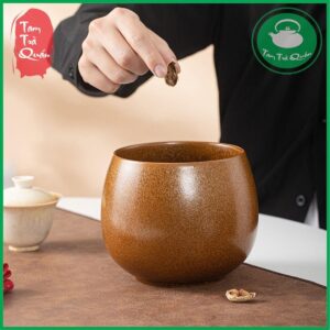 Alternative view of Bô gốm đổ cặn trà, nước trà thừa 1300ml [ MẪU MIỆNG THU]