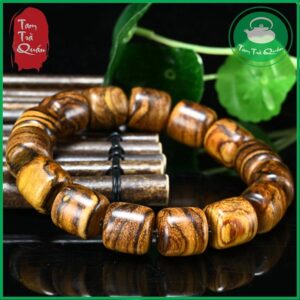 Vòng tay gỗ Hoa Kỳ Nam Trầm Hương Indonesia 15mm - Ảnh 4