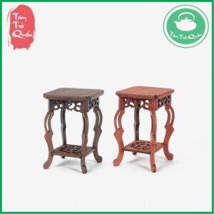Đôn gỗ mini chân cao kê ấm, kê tượng
