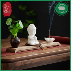 Alternative view of Bộ tượng đế gỗ đàn hương decor phòng trà và đốt hương trầm | Đồ trang trí