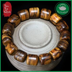 Vòng tay gỗ Hoa Kỳ Nam Trầm Hương Indonesia 15mm - Ảnh 3