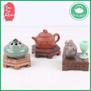 Đôn gỗ lục giác kê ấm trà, kê tượng - Ảnh 3