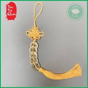 Chuỗi đồng xu ngũ đế , chuỗi tiền xu may mắn (Chuỗi 5 đồng xu) - Ảnh 4