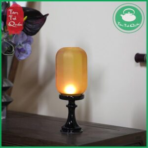 Đèn bàn trà thắp nến mẫu chân cao kiểu dáng Trung Hoa - Ảnh 3