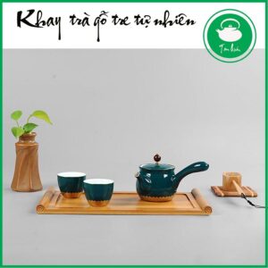 Alternative view of Khay trà gỗ tre tự nhiên 33x17x2cm