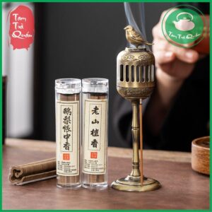 Lư đồng xông trầm chân cao chim sẻ [MẪU CHIM SẺ] - Ảnh 4