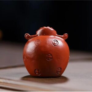 Tượng thần tài mini bằng gốm tử sa trang trí, decor phòng trà, bàn trà - Ảnh 3