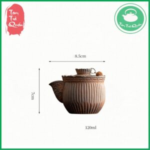 Ấm trà gốm dáng Houhin thủ công lão nham nê 120ml - Ảnh 7