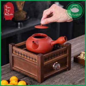 Bếp đun hồng ngoại thân gỗ có thành cao [ MẪU THÀNH CAO ] - Ảnh 3