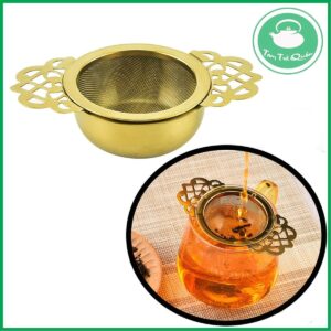 Rây lọc trà inox 2 tai (kèm cốc giá đỡ) |  Dụng cụ thưởng trà