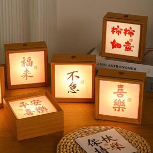 Đèn led hộp vuông để bàn trà, phòng sách - Ảnh 4