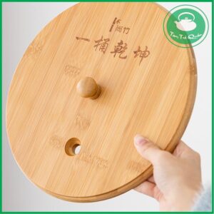 Thùng gỗ tre đựng nước thải trà | Dụng cụ thưởng trà - Ảnh 7