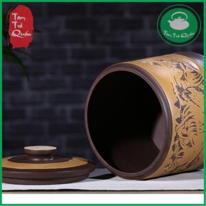 Chum gốm tử sa ủ, bảo quản bánh trà ( 8 bánh ) - MẪU THẤP - Ảnh 3