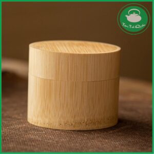 Hộp gỗ tre đựng bột trà matcha