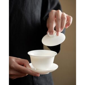 Chén khải sứ pha trà Dương Chi Ngọc 150ml ( sứ Đức Hóa) - Ảnh 7