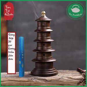 Tháp xông hương trầm que gỗ mun - Ảnh 6