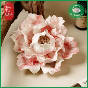 Đế cắm hương trầm hoa mẫu đơn bằng gốm kèm kệ đỡ gỗ ( tặng hương trầm 8 loại ) - Ảnh 4