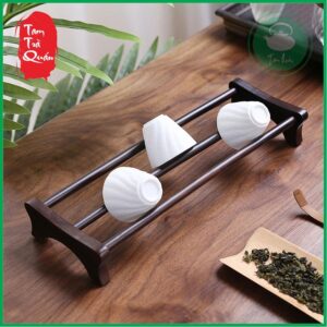 Gác chén trà gỗ mun ( 2 thanh ngang)