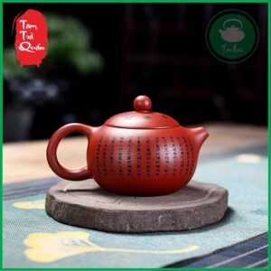 Ấm tử sa Nghi Hưng tây thi bát nhã tâm kinh 150 ml (Đại Hồng Bào)