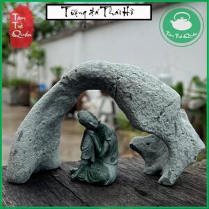 Bộ tượng phật bằng đá Thái Hồ decor bàn trà, decor tiểu cảnh