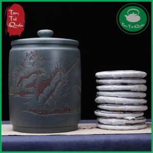 Alternative view of Chum gốm tử sa ủ, bảo quản bánh trà (12 bánh) - CHUM CAO