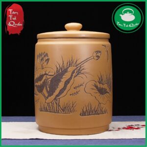 Chum gốm tử sa ủ, bảo quản bánh trà (12 bánh) - CHUM CAO