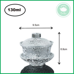 Chén khải thủy tinh trong mẫu tổ ong 130ml - Ảnh 4