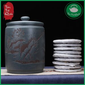 Alternative view of Chum gốm tử sa ủ, bảo quản bánh trà (12 bánh) - CHUM CAO
