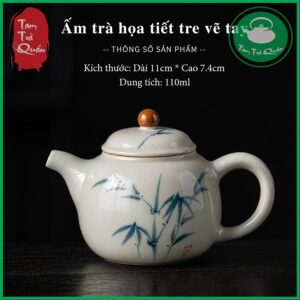 Bộ ấm trà sứ Đức Hóa 1 ấm 4 chén kèm khay sứ - Ảnh 7