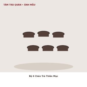Bộ 6 Chén Trà Thiên Mục
