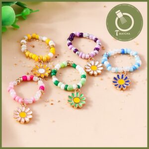Charm hoa 10 cánh kèm vòng hạt - Ảnh 3