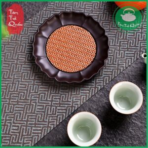 Đĩa kê ấm trà điện mộc hoa - Ảnh 3